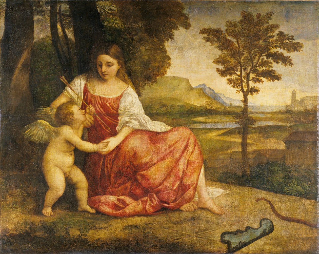 Wenus i Kupidyn autorstwa Titian