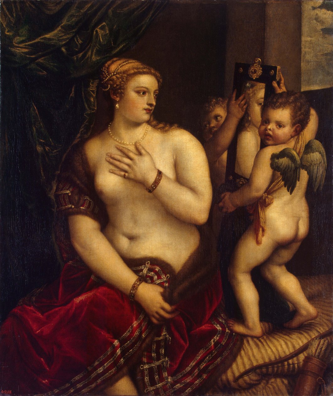 Wenus z lustrem, 1560 autorstwa Titian,