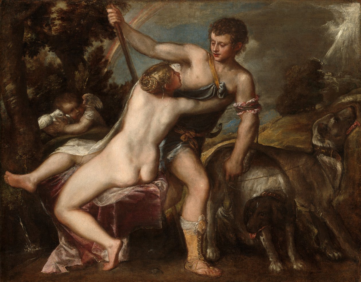 Wenus i Adonis autorstwa Titian and Workshop