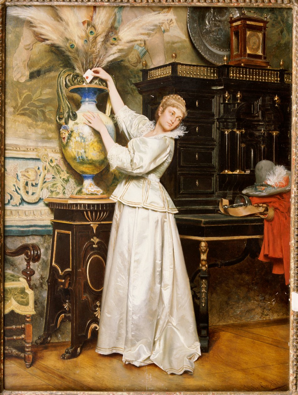 Tajna skrzynka pocztowa, 1876 autorstwa Tito Conti