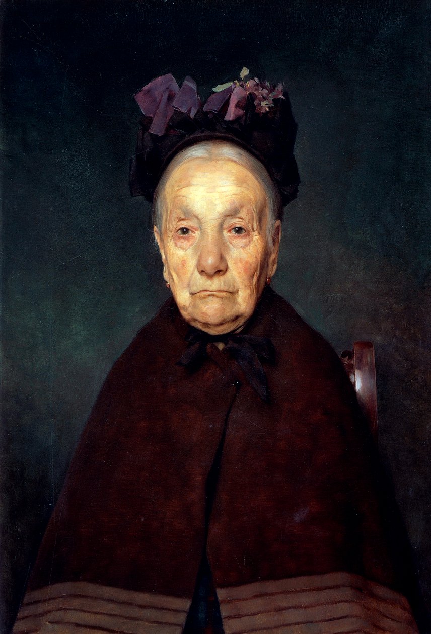 Portret starej kobiety, Tito Lessi (1858-1917), olej na desce, 33x22 cm, ok. 1897 autorstwa Tito Lessi