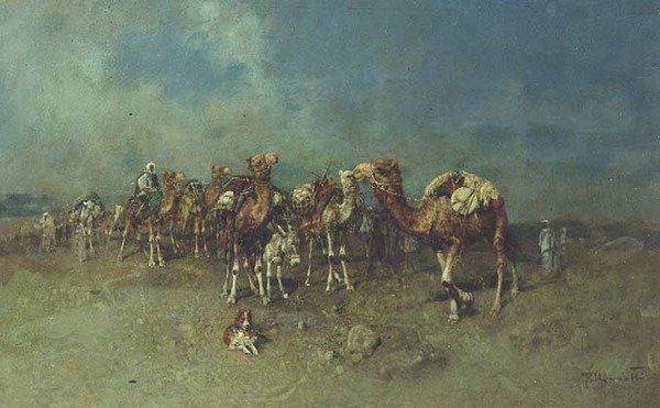 Arabska karawana autorstwa Tito Pelliciotti