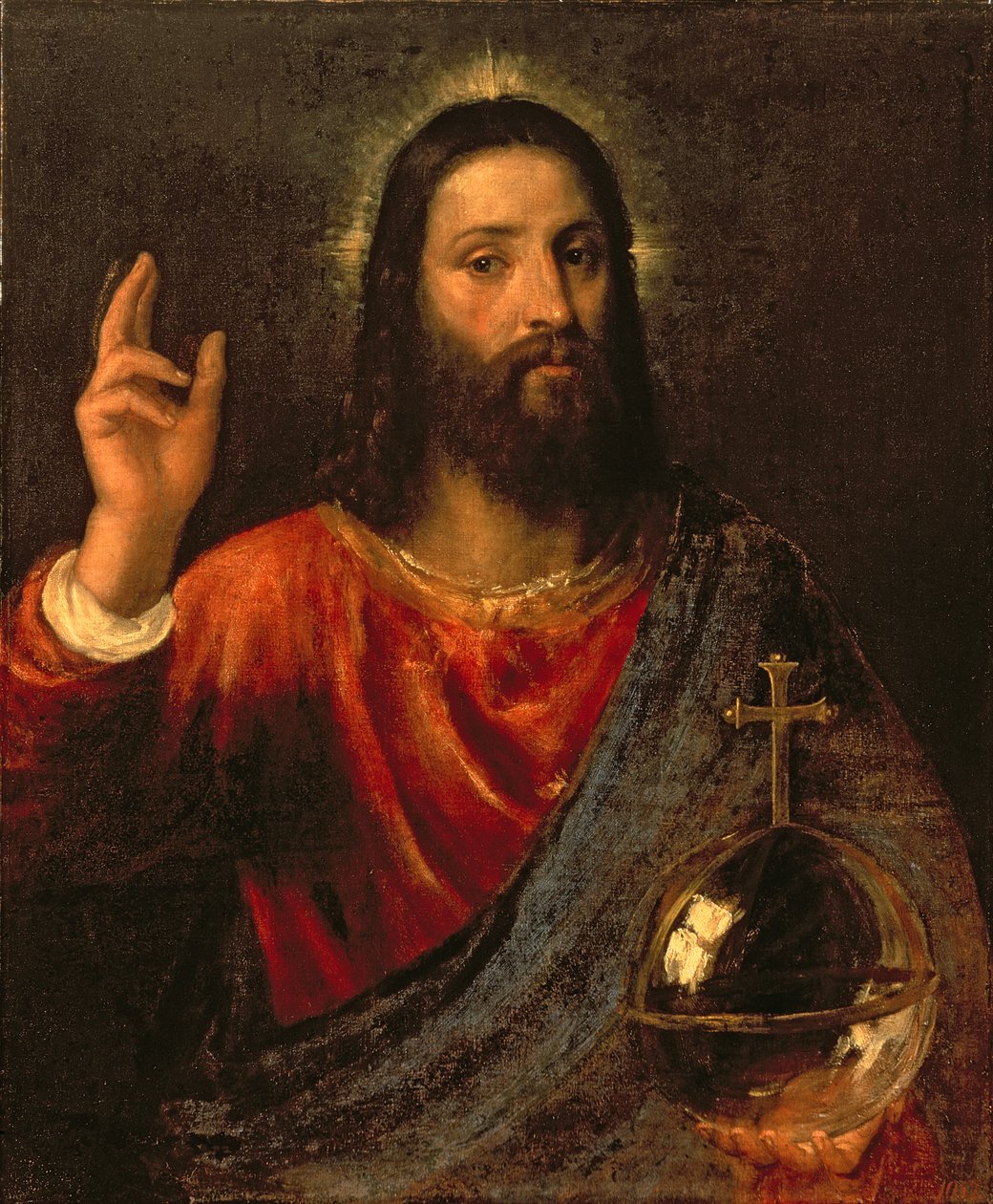 Chrystus Zbawiciel, c.1570 autorstwa Tiziano Vecelli