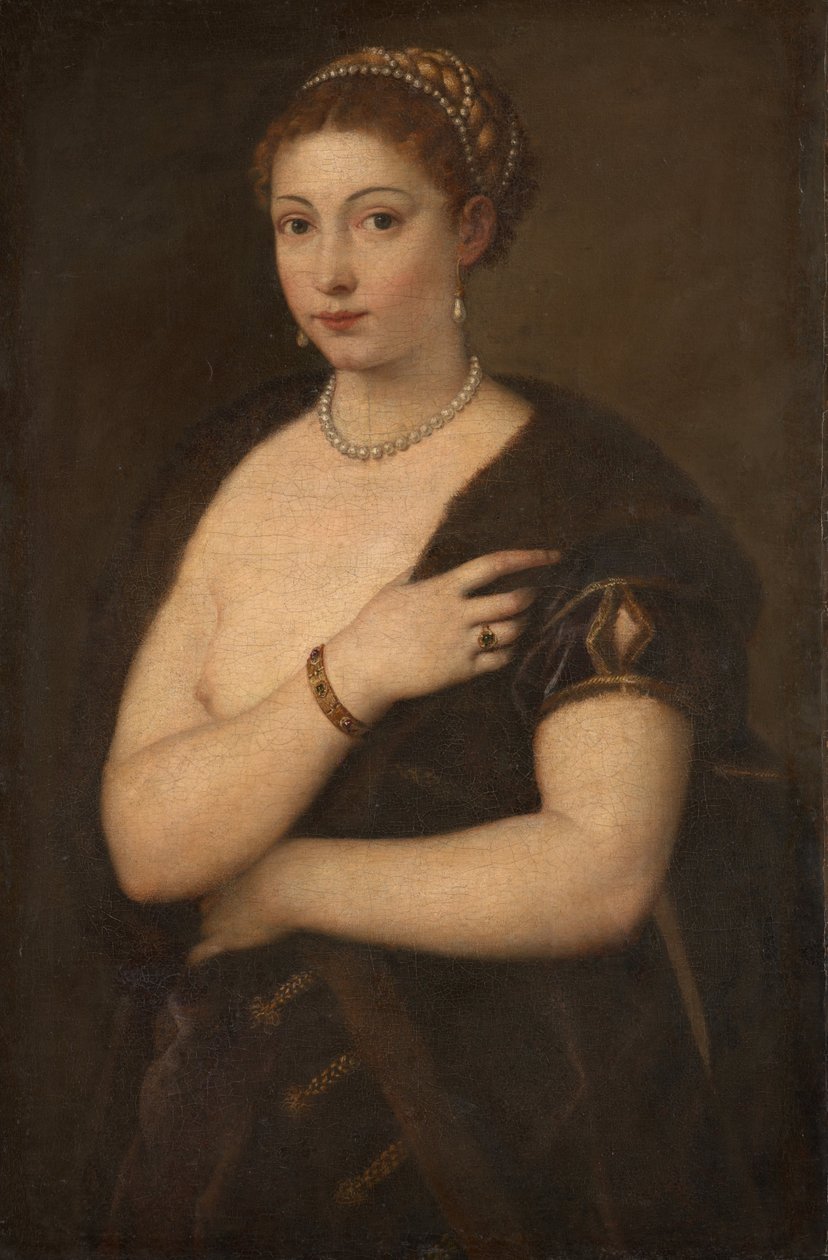 Dziewczyna w futrze autorstwa Tiziano Vecelli