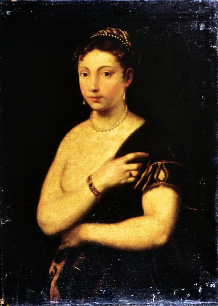 Dziewczyna w futrze autorstwa Tiziano Vecelli