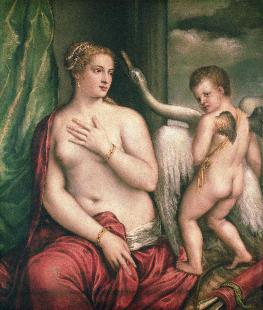 Leda i łabędź autorstwa Tiziano Vecelli