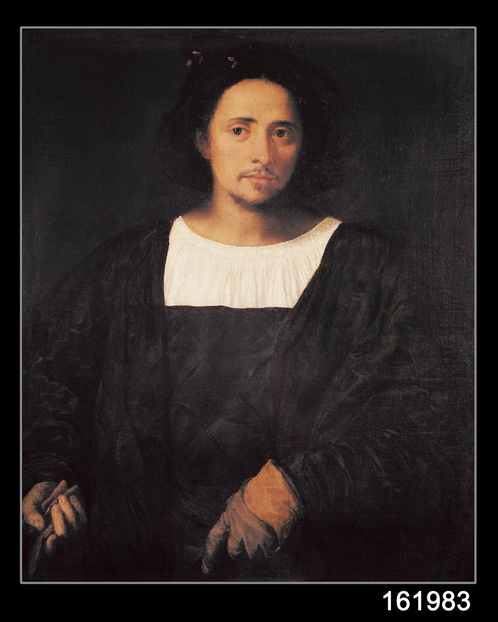 Mężczyzna w rękawiczce, 1517-20 autorstwa Tiziano Vecelli