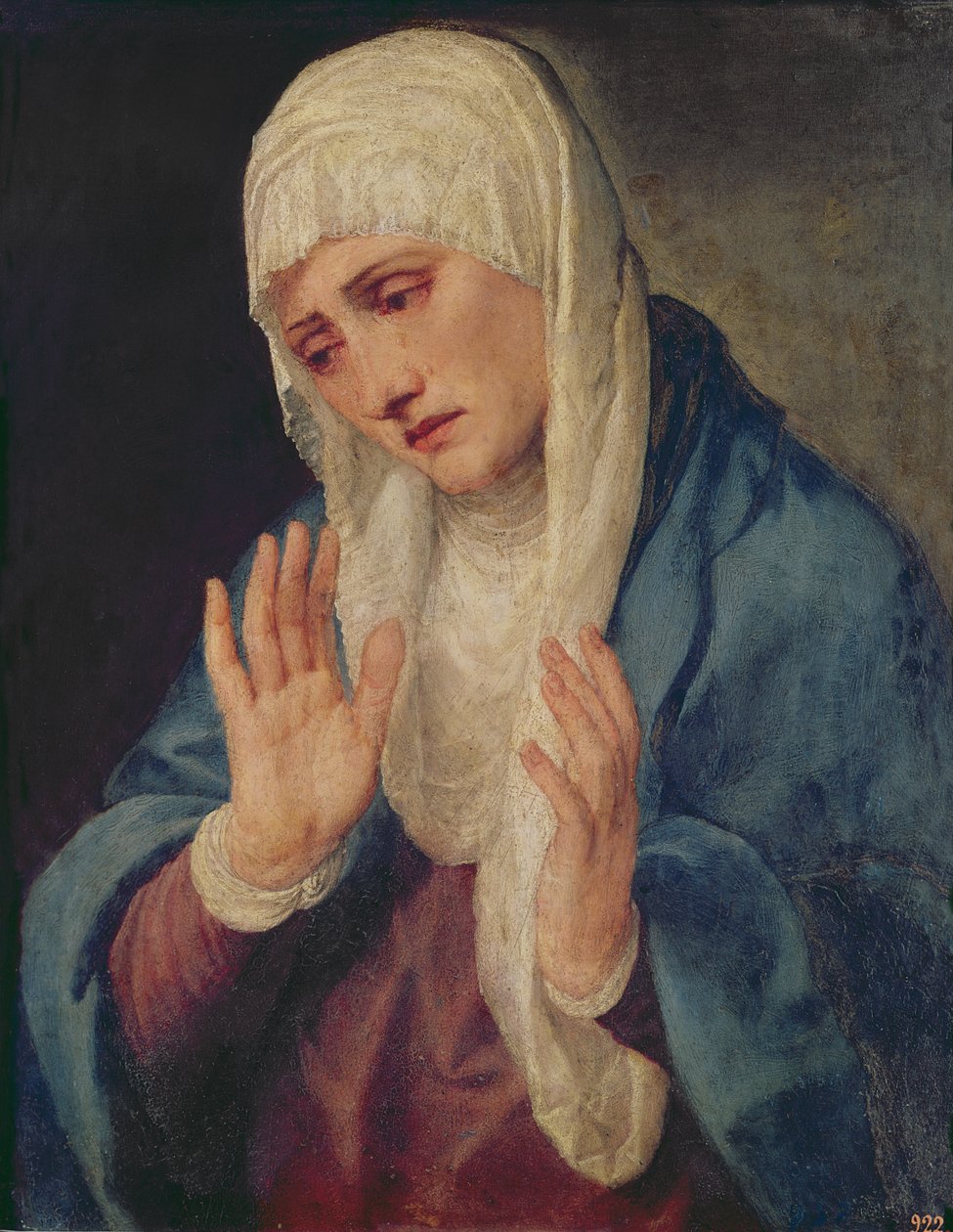 Mater Dolorosa, 1555 autorstwa Tiziano Vecelli
