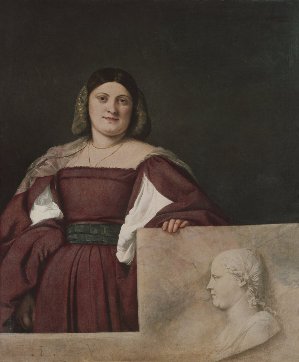 Portret damy (La Schiavona), ok. 1510-12 autorstwa Tiziano Vecelli