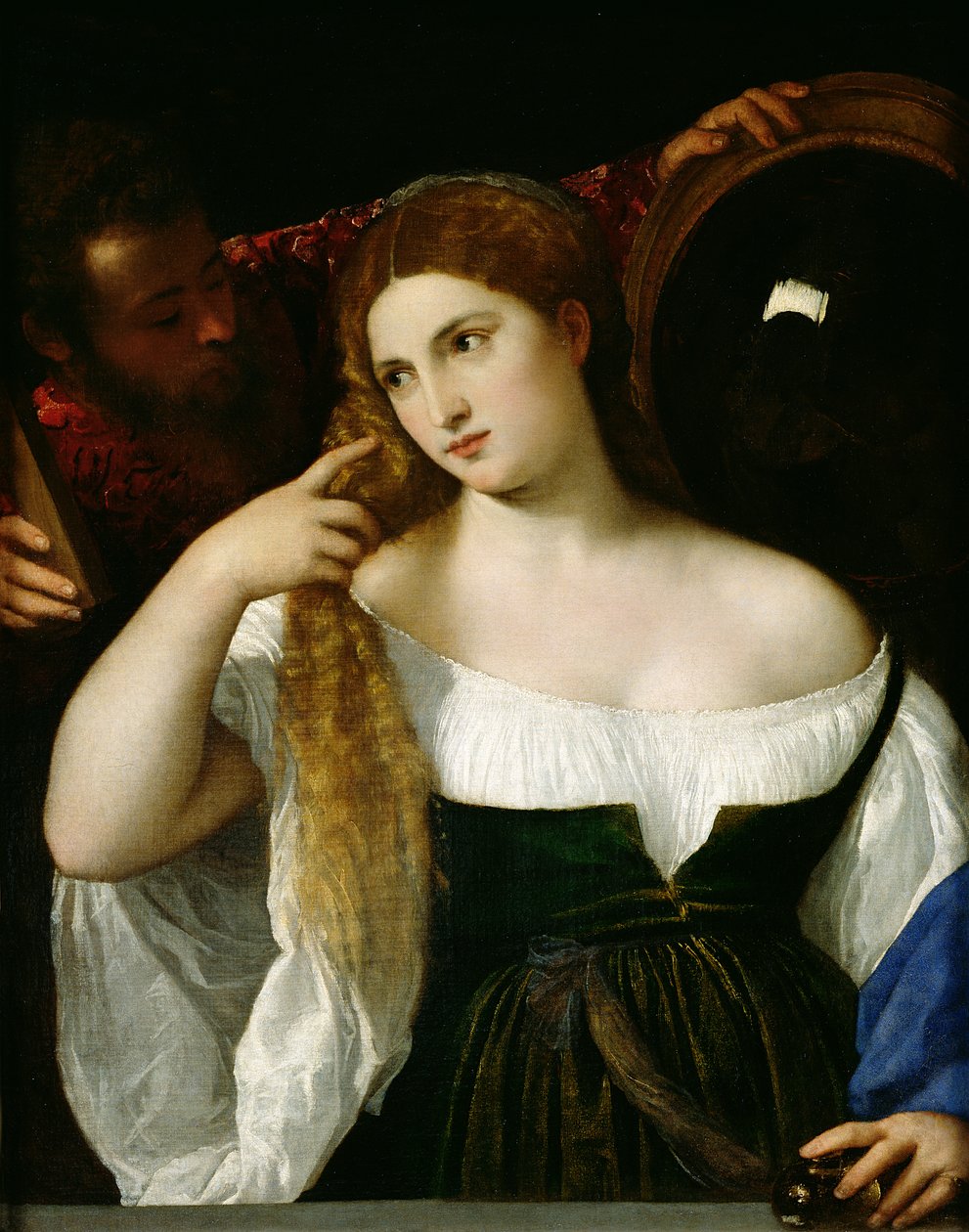 Portret kobiety w toalecie, 1512-15 autorstwa Tiziano Vecelli