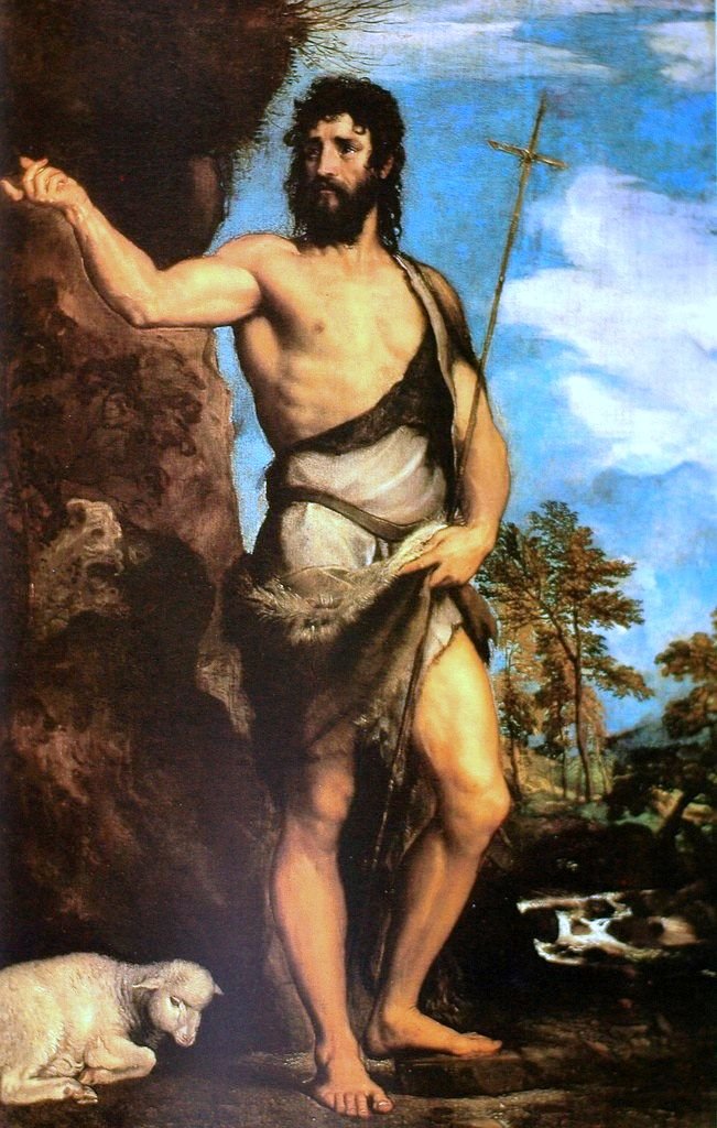 Św. Jan Chrzciciel autorstwa Tiziano Vecelli