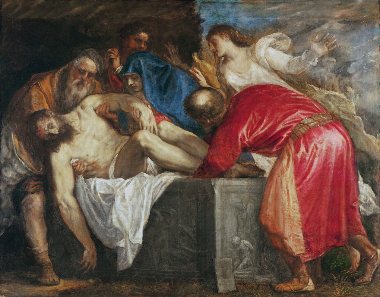 Złożenie do grobu Chrystusa, 1559 autorstwa Tiziano Vecelli
