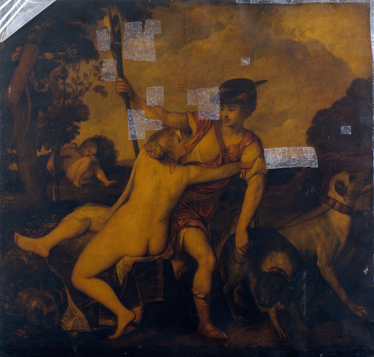 Wenus i Adonis autorstwa Tiziano Vecelli