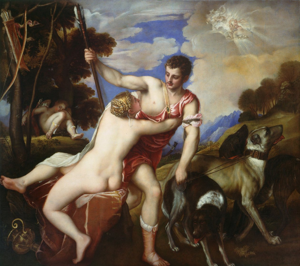 Wenus i Adonis autorstwa Tiziano Vecelli