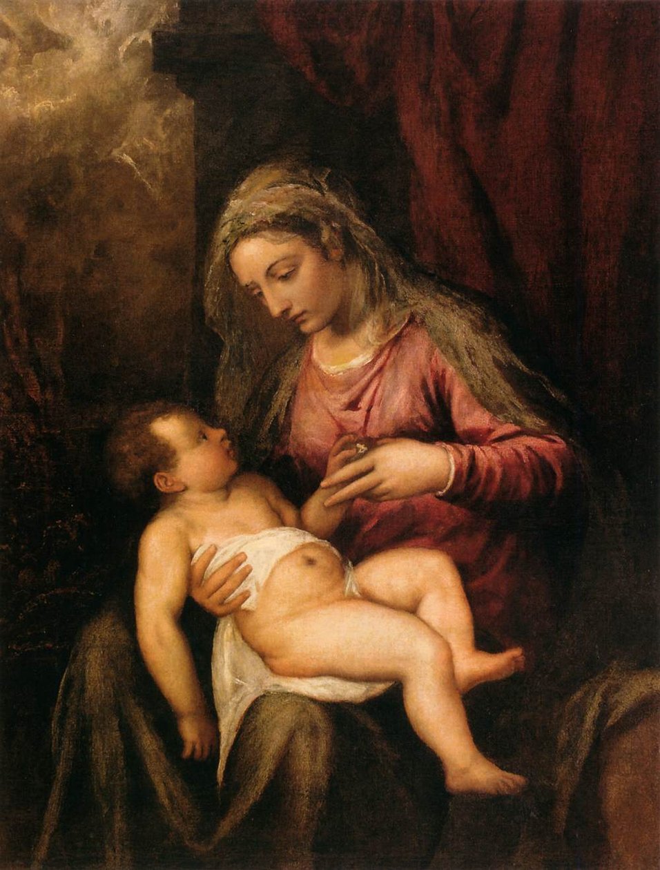 Dziewica i Dziecko autorstwa Tiziano Vecelli