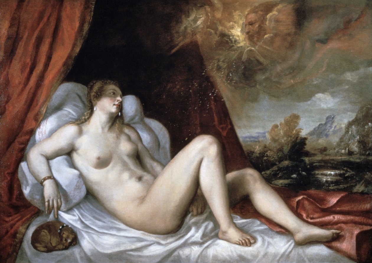 Danae, XVI wiek autorstwa Tiziano Vecelli