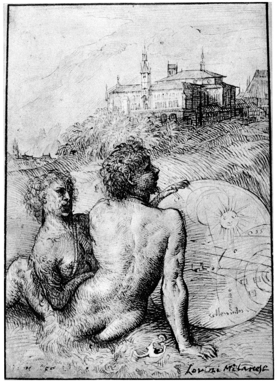 Pejzaż z Satyrami, c1512, 1937 autorstwa Tiziano Vecelli