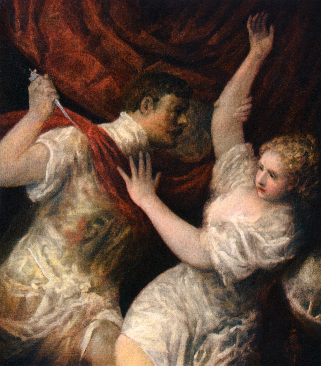 Lukrecja i Tarkwiniusz, ok. 1560, 1937 autorstwa Tiziano Vecelli