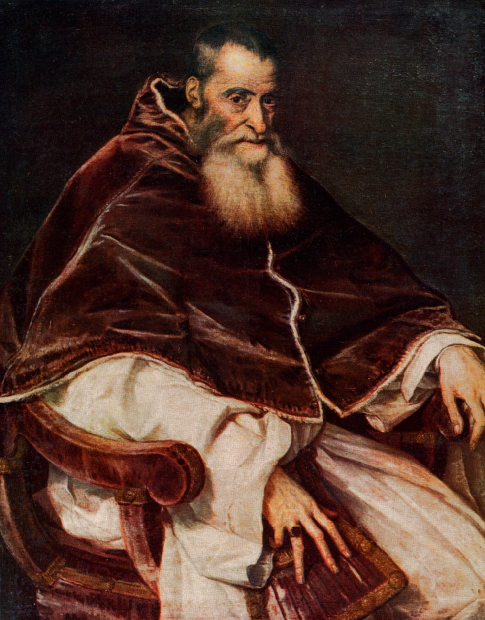 Papież Paweł III 1468-1549, 1543 1930. autorstwa Tiziano Vecelli