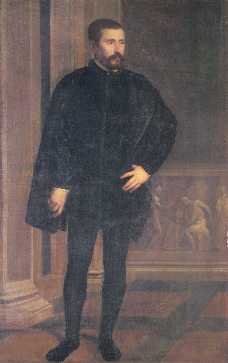 Portret Diego Hurtado de Mendoza (1503-75), hiszpańskiego polityka autorstwa Tiziano Vecelli