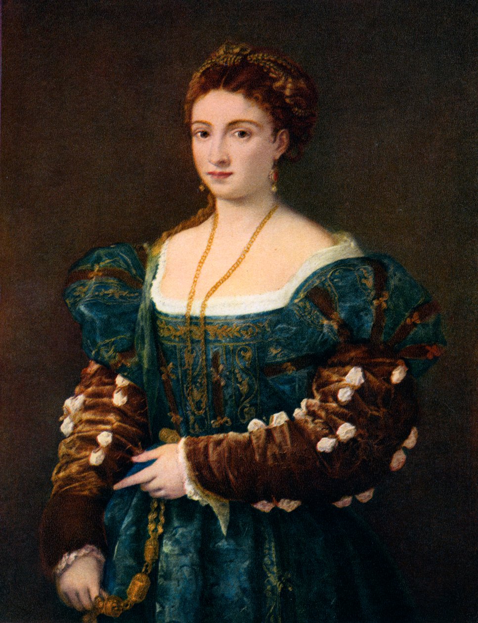 Portret szlachcianki, czyli La Bella, c1536, 1937 autorstwa Tiziano Vecelli
