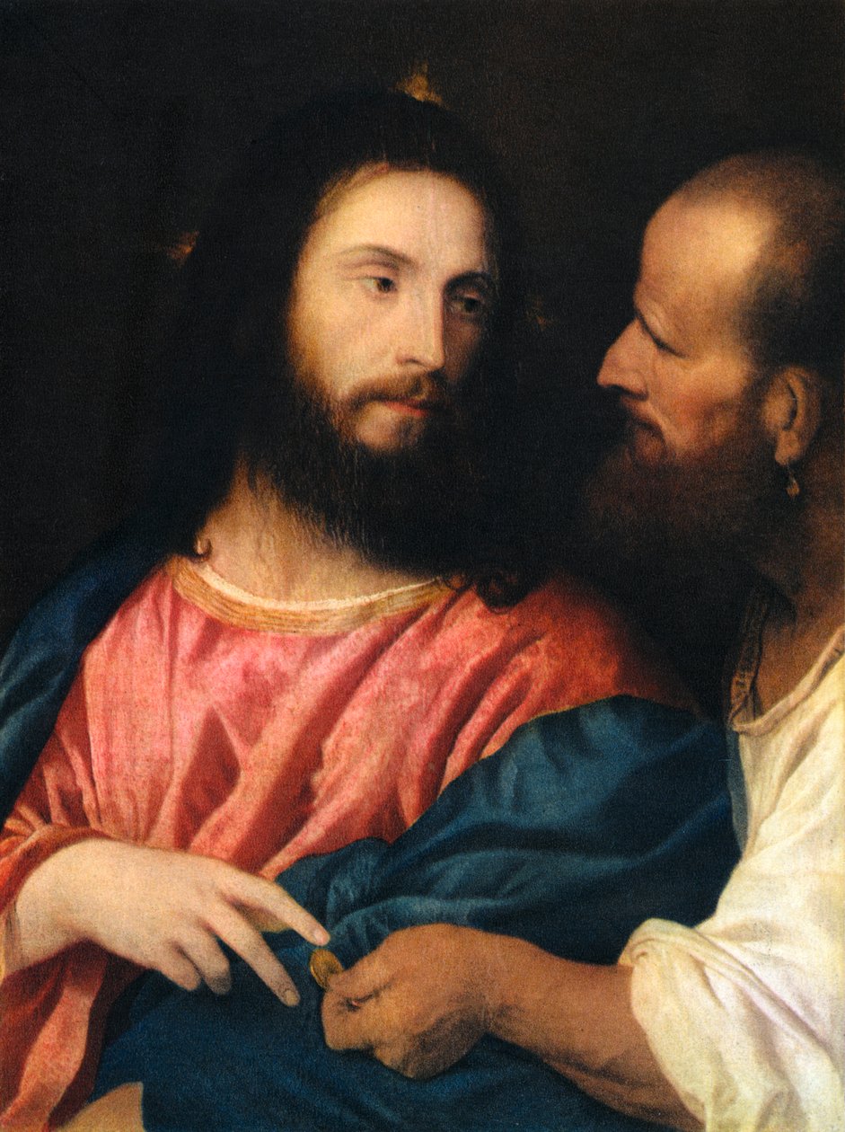 Pieniądze w hołdzie, 1518, 1937 autorstwa Tiziano Vecelli