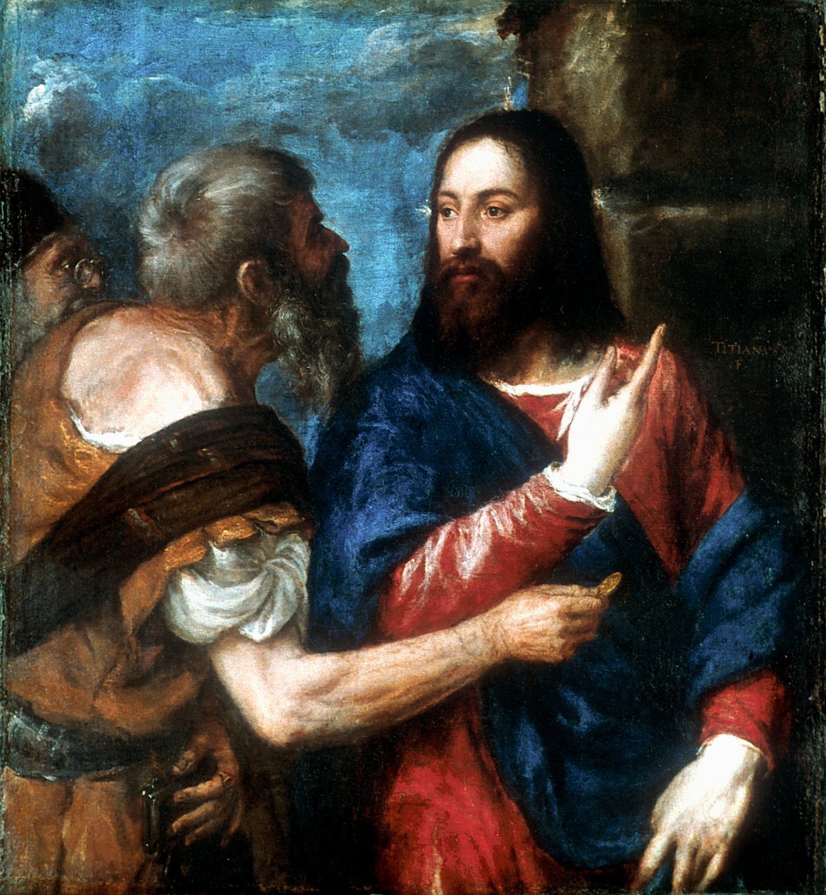 Pieniądze w hołdzie, 1560-1568 autorstwa Tiziano Vecelli