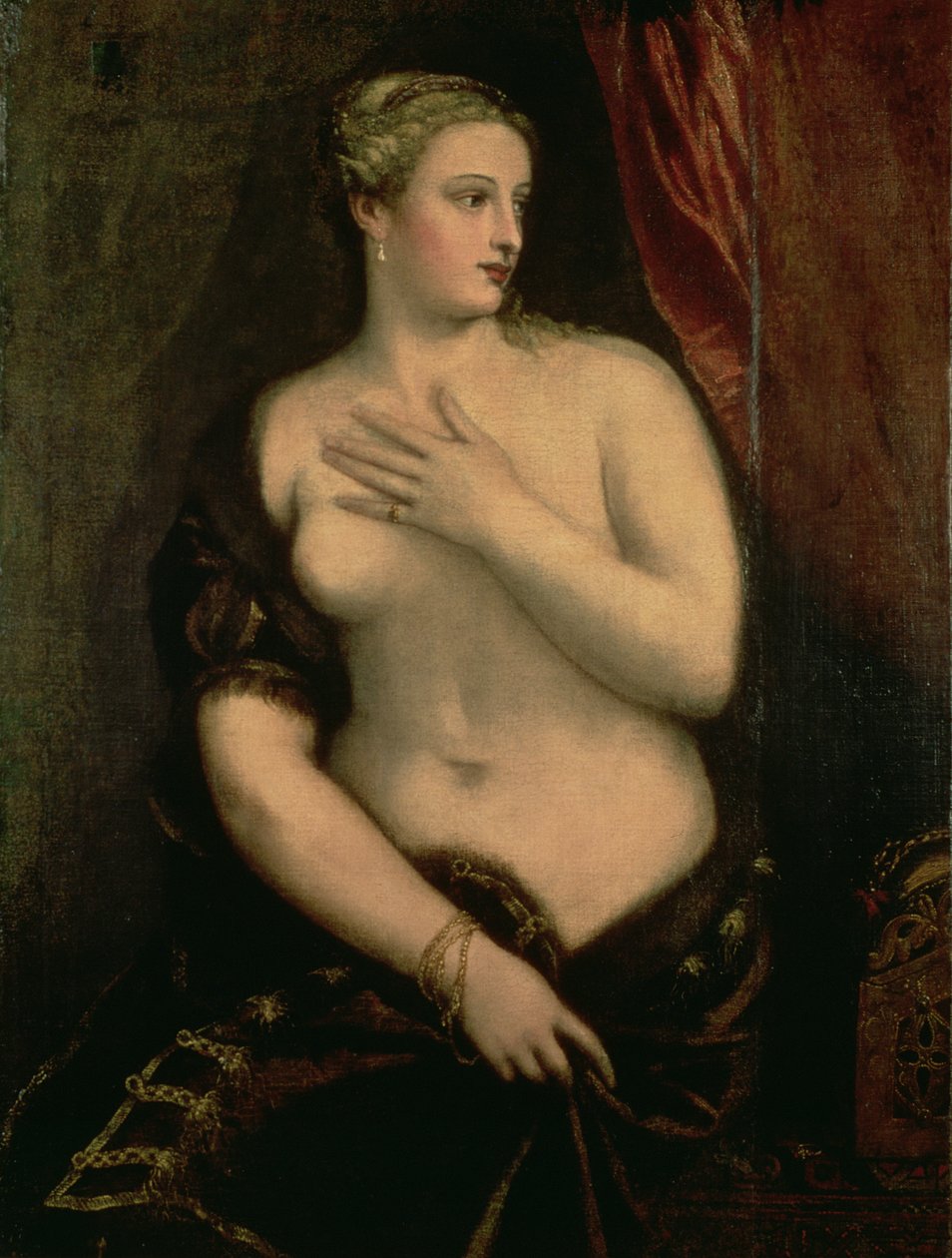Wenus kontemplująca swoje odbicie w lustrze autorstwa Tiziano Vecelli