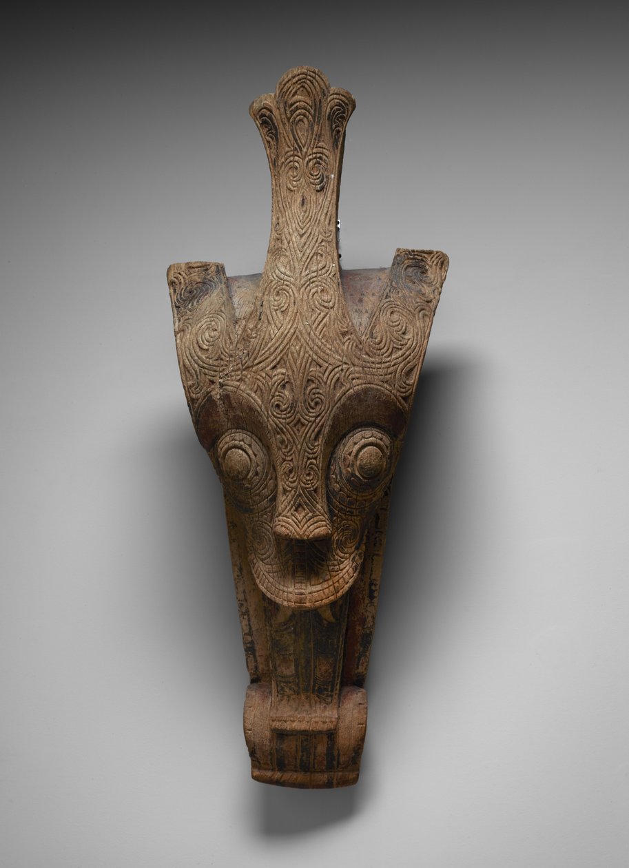 Ozdoba elewacji domu przedstawiająca singa, ok. 1875-1900 (drewno) autorstwa Toba Batak Culture