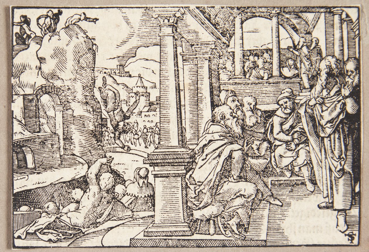 Spurius Cassius zostaje zrzucony z urwiska autorstwa Tobias Stimmer