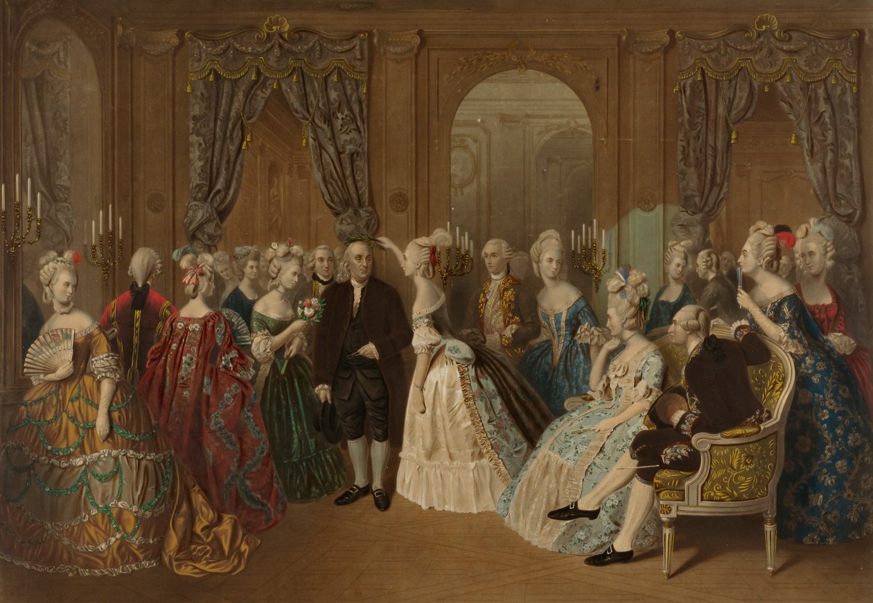 Franklin na dworze francuskim - 1778 r. autorstwa Todros Geller