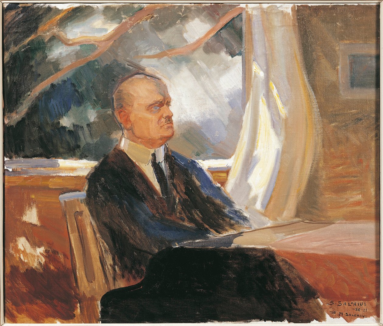 Finlândia, Turku, Retrato de Jean Christian Julius Sibeliuspolish autorstwa Toivo Santeri Salokivi