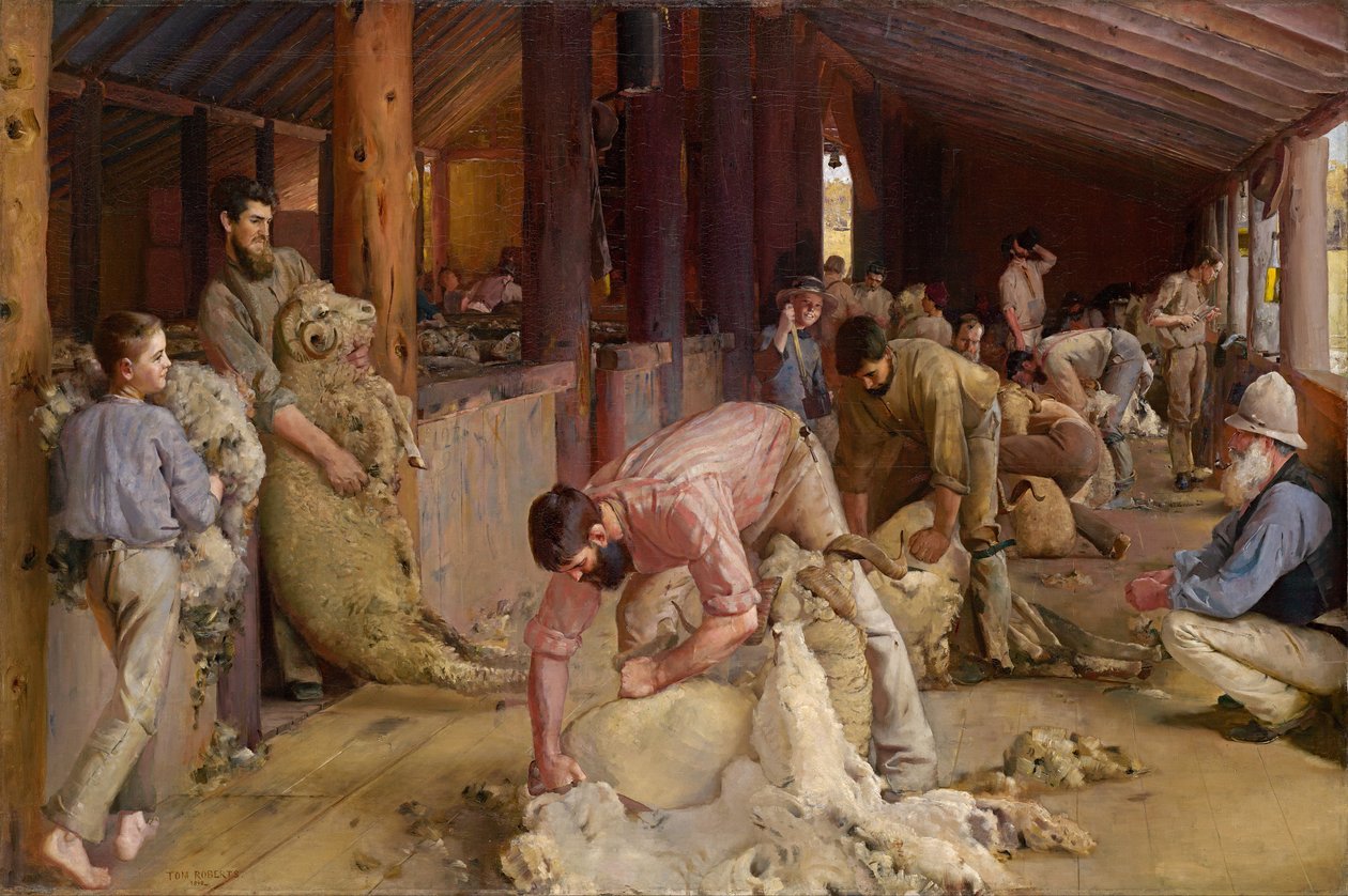 Strzyżenie baranów autorstwa Tom Roberts