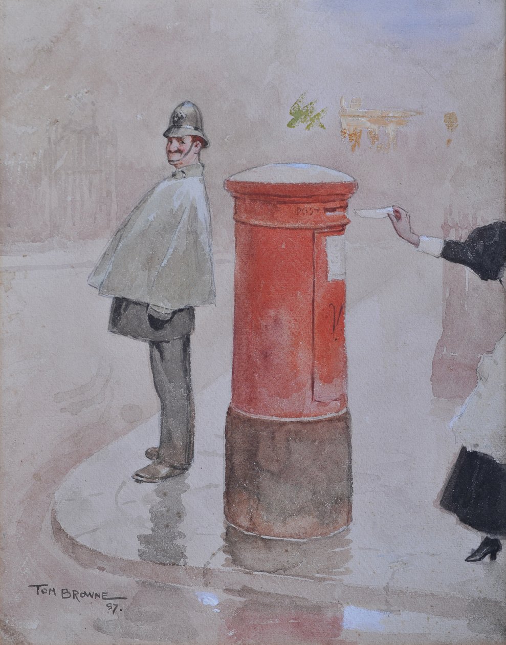 Billet-mignon, 1897 (ołówek i toaleta na papierze) autorstwa Tom Browne