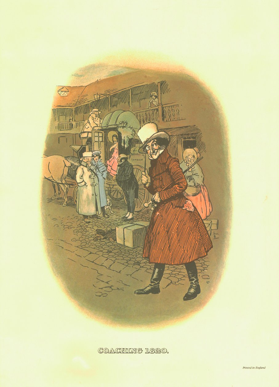 Coaching, 1820, c1910. autorstwa Tom Browne
