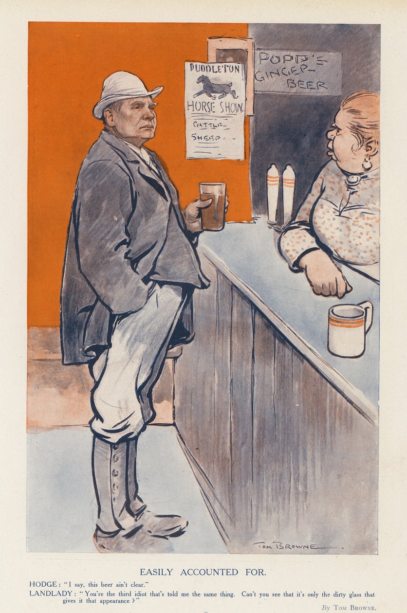 Easily Accounted For (druk kolorowy) autorstwa Tom Browne