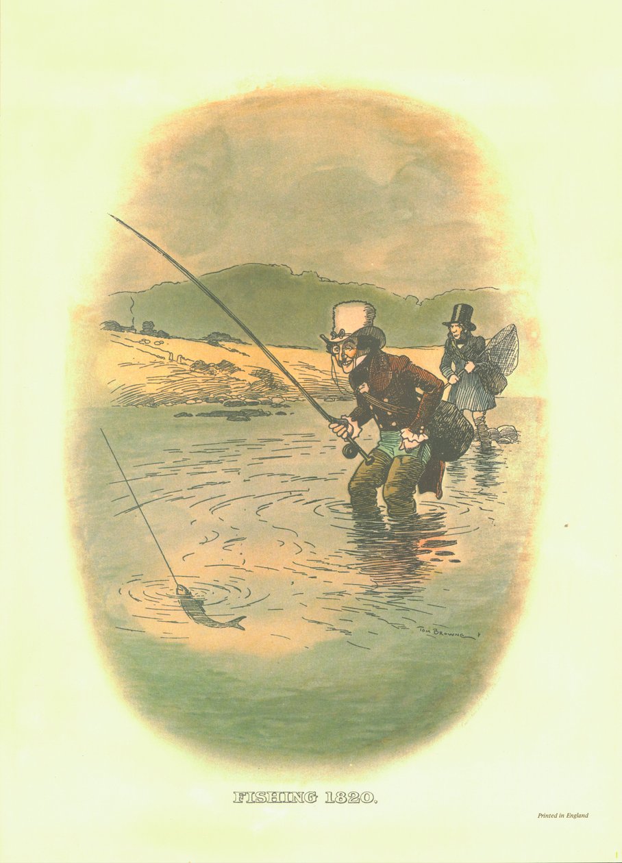 Wędkarstwo, 1820, c1910. autorstwa Tom Browne
