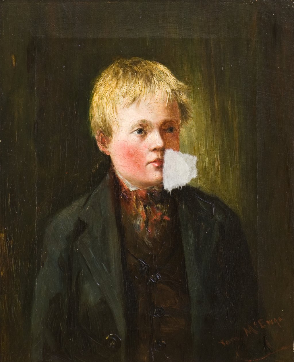 Portret chłopca (olej na płótnie) autorstwa Tom McEwan