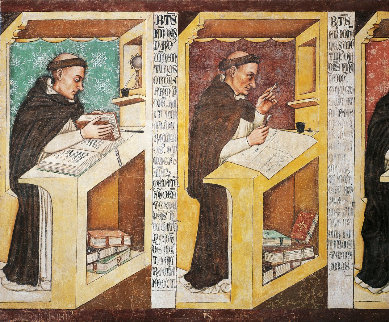 Brat Isnardo z Vicenzy, Tommaso da Modena (ok. 1325 lub 1326-1379), fresk, seminarium biskupie, kapituła dominikanów, Treviso autorstwa Tomaso da (late 15th century) Modena
