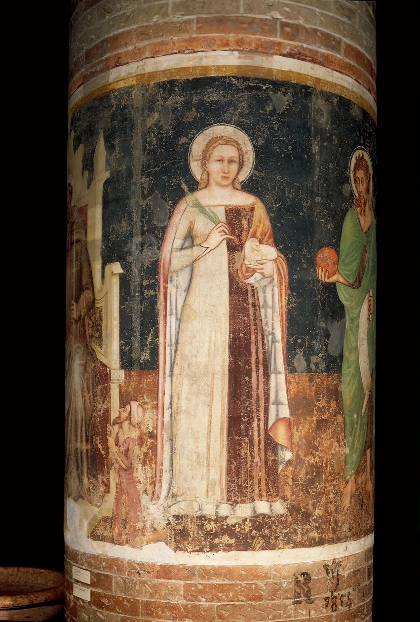 Św. Agnieszka (fresk) autorstwa Tomaso da (late 15th century) Modena