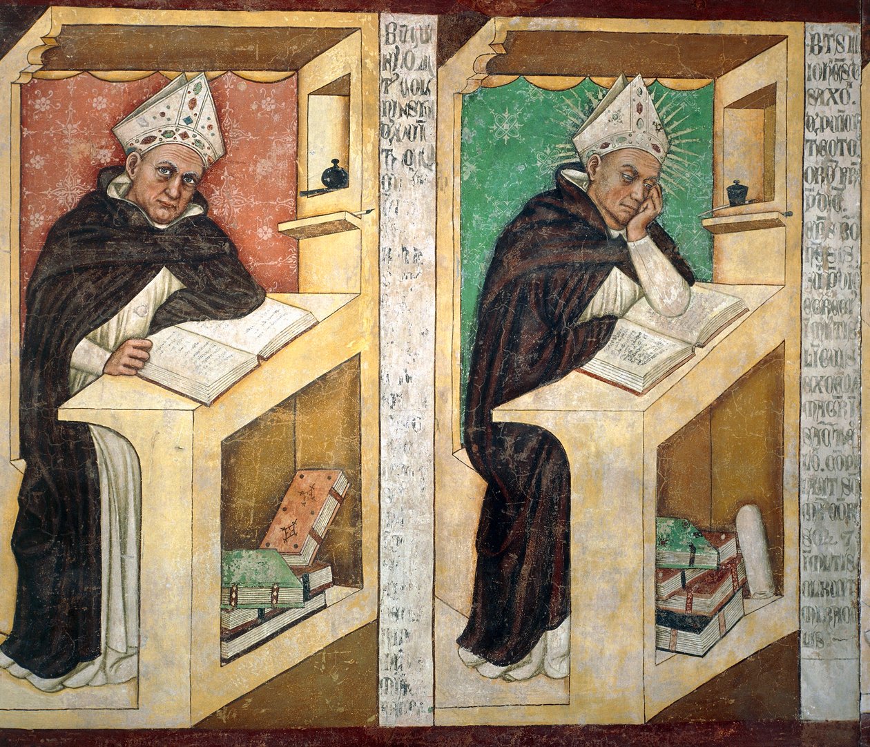 Św. Albert Wielki, fragment z Cyklu Czterdziestu Znamienitych Członków Zakonu Dominikanów autorstwa Tomaso da (late 15th century) Modena