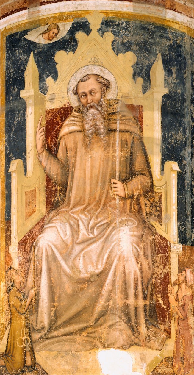 Św. Romuald – Tommaso da Modena (1326-1379), fresk, kościół San Nicolo, Treviso autorstwa Tomaso da (late 15th century) Modena