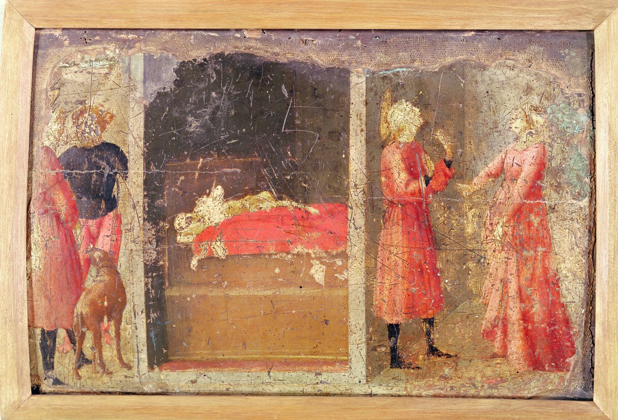 Historia św. Juliana Szpitalnika (tempera na płycie) autorstwa Tommaso Masaccio
