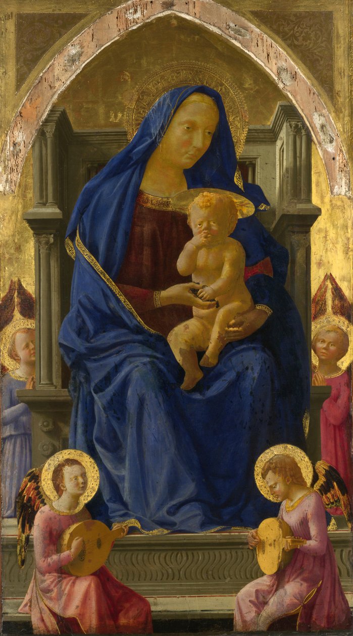 Matka Boska z Dzieciątkiem (poliptyk pizański), 1426 (tempera na desce topolowej) autorstwa Tommaso Masaccio