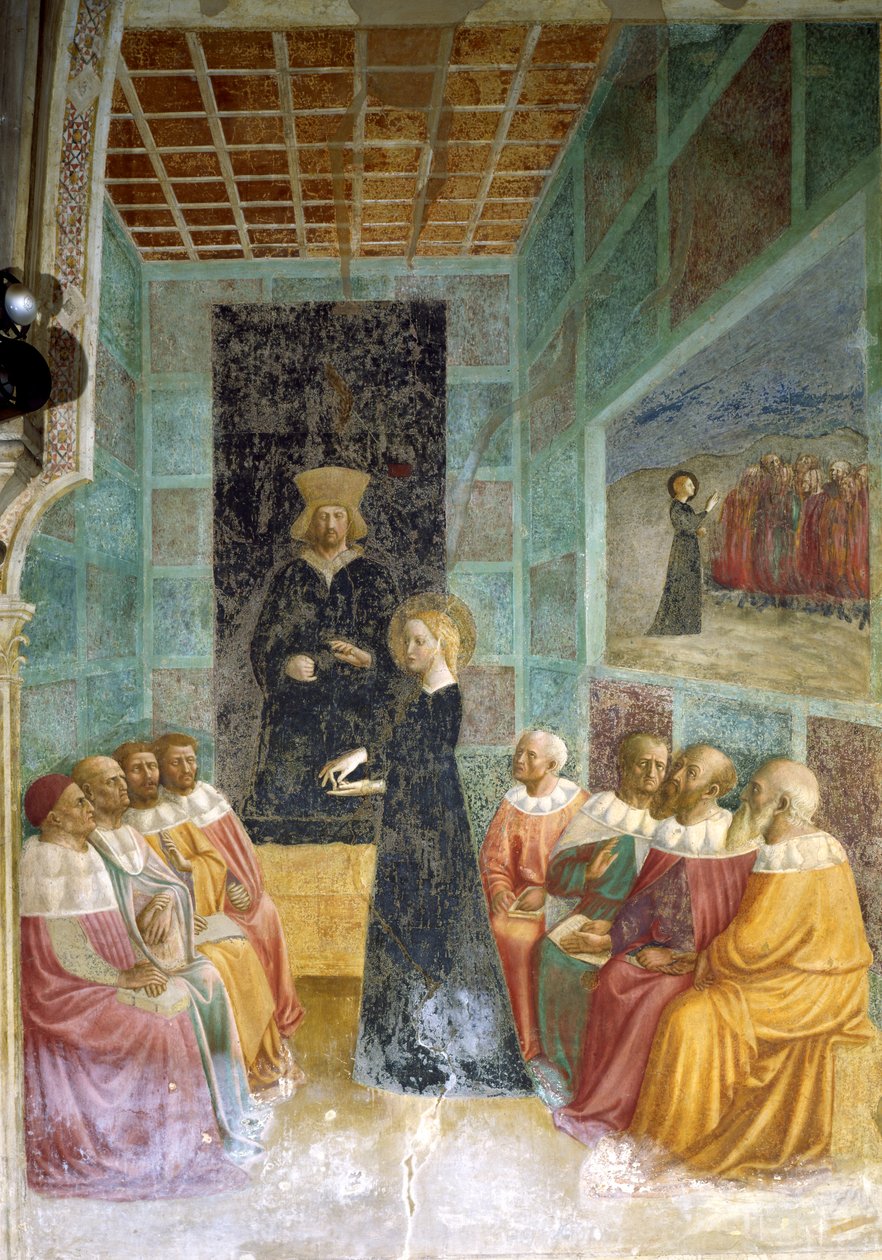 Spór św. Katarzyny autorstwa Tommaso Masolino da Panicale
