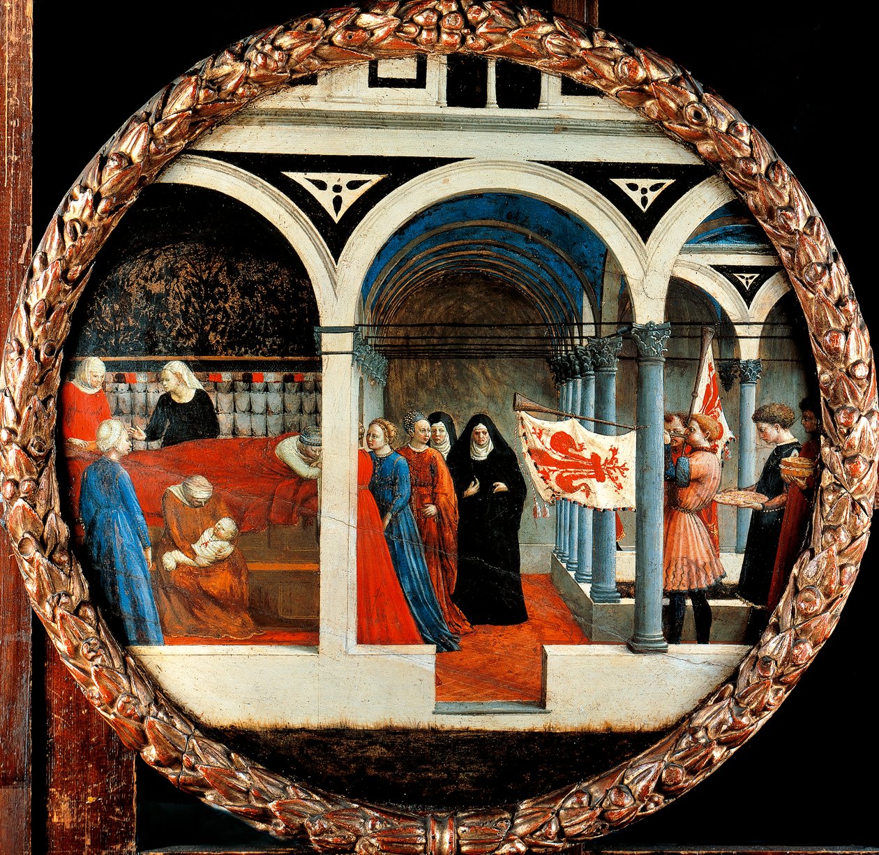 Szopka Tommaso Masaccio (1401-1428), tempera na płótnie, średnica 56 cm autorstwa Tommaso Masaccio