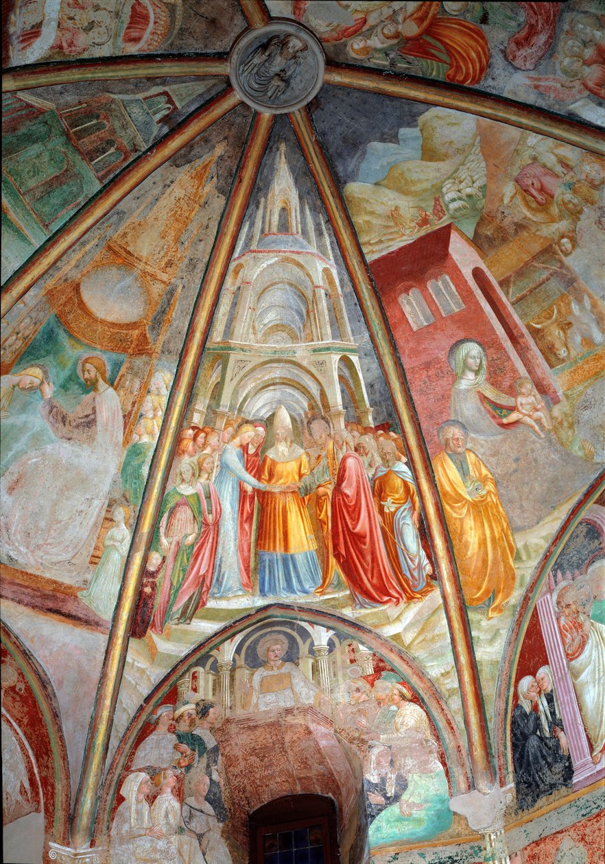 Życie Dziewicy: małżeństwo - Fresco autorstwa Tommaso Masolino da Panicale