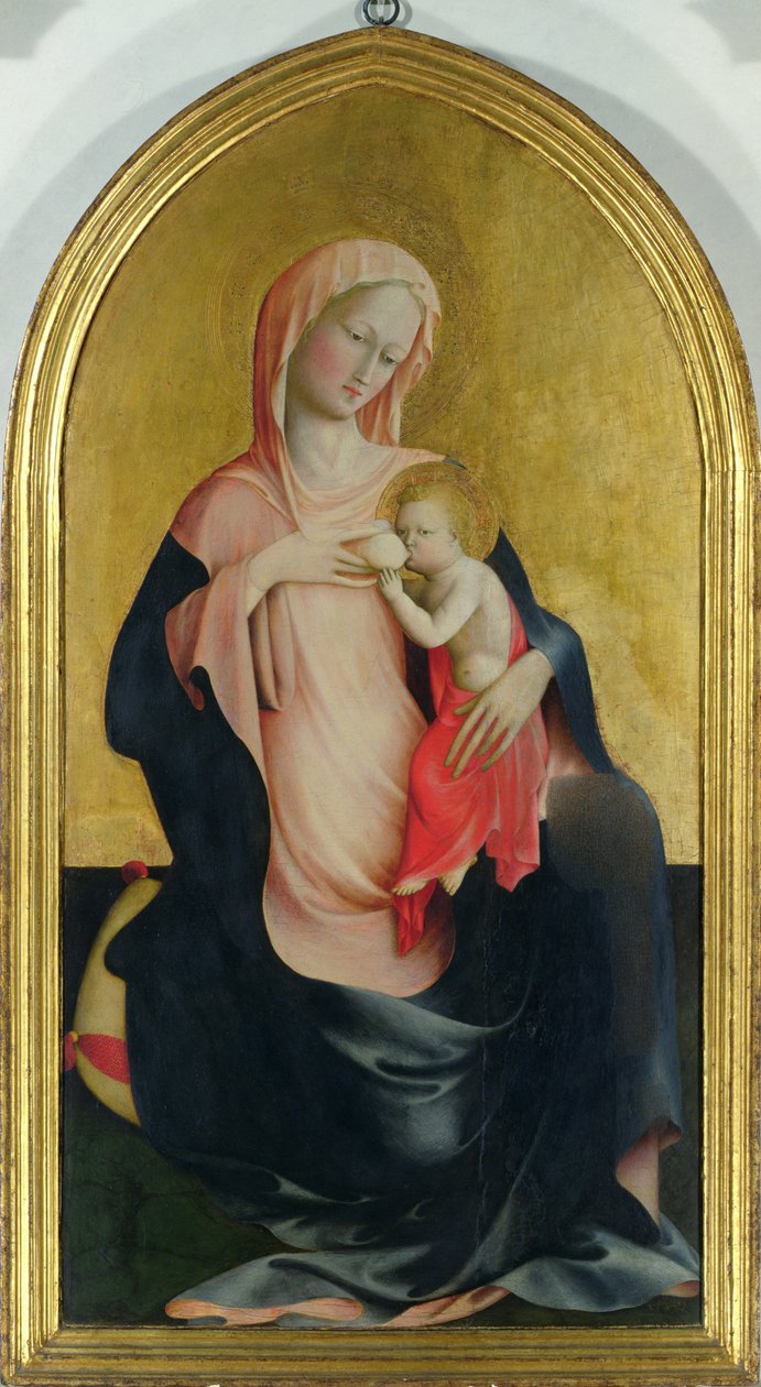 Madonna Pokory, c.1410 (tempera na panelu) autorstwa Tommaso Masolino da Panicale