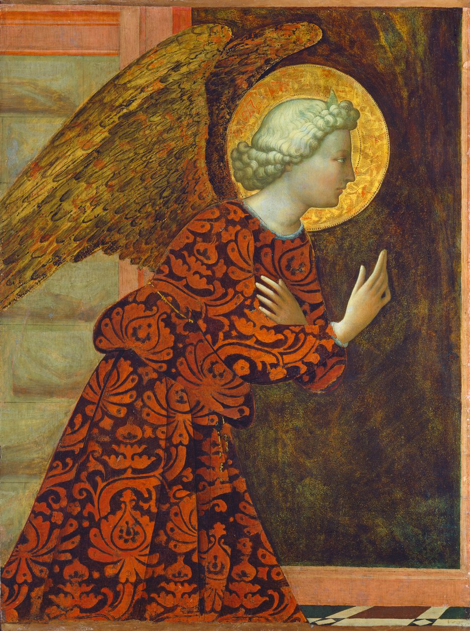 Archanioł Gabriel, c. 1430 (tempera na panelu) autorstwa Tommaso Masolino da Panicale