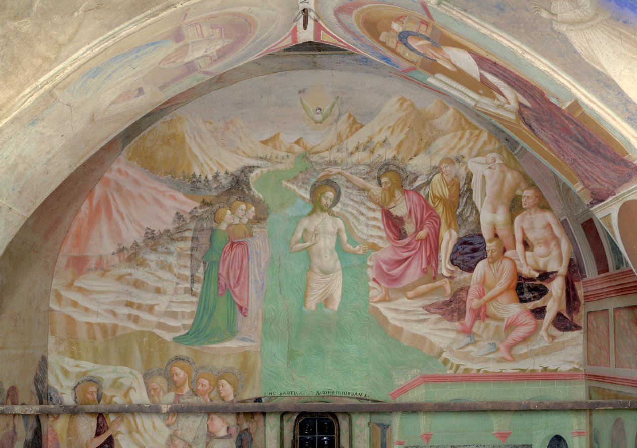 Chrzest Chrystusa z cyklu życia św. Jana Chrzciciela autorstwa Tommaso Masolino da Panicale